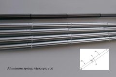 Aluminum spring telescopic rod